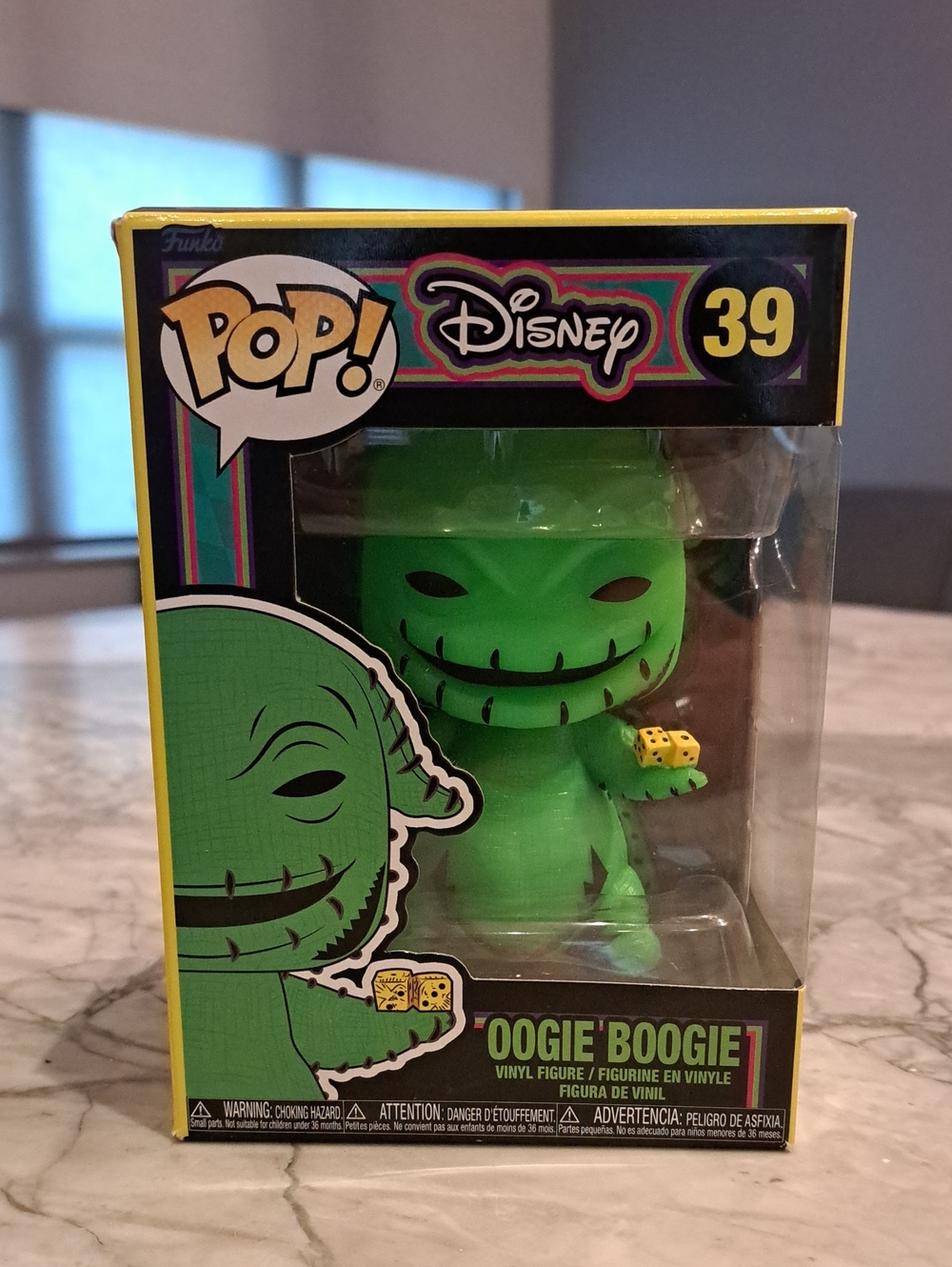 Funko Oogie Boogie Neon Green Vinyl Figure with Yellow Dice